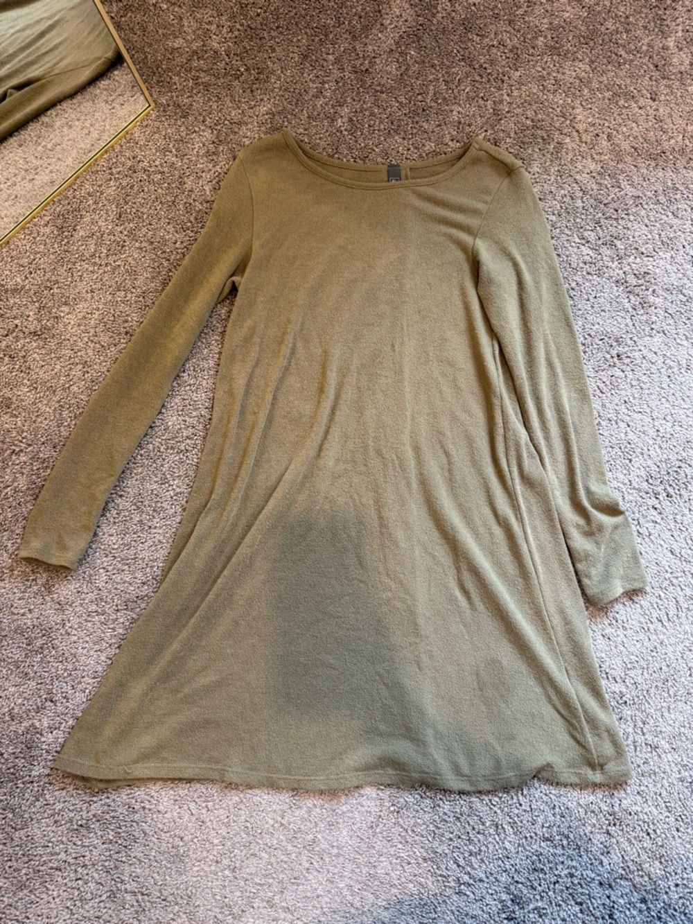 Alya Olive Green Knit Dress